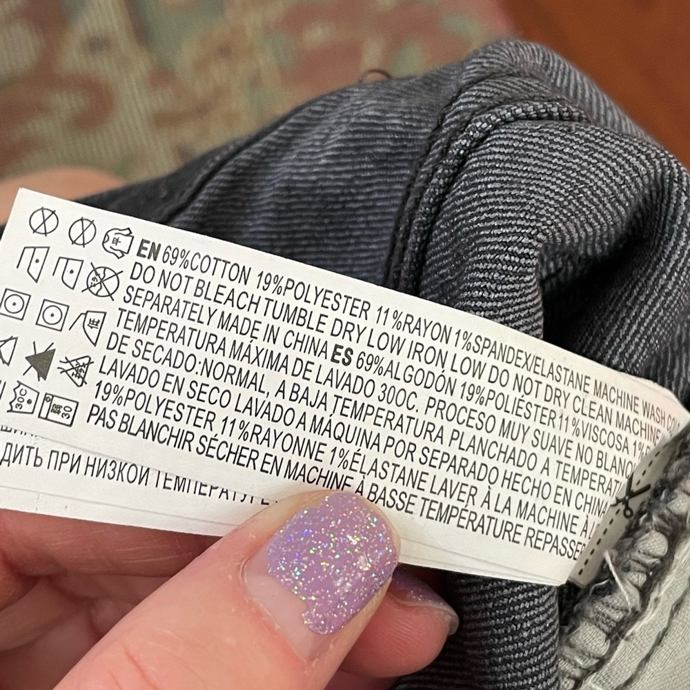 Forever 21 lightweight jeans jeggings size 6 spandex black  ankle skinny cropped - Picture 6 of 9